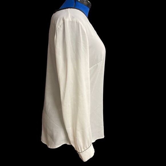 ANN TAYLOR Women’s White Long Sleeve Top Size Large - Picture 5 of 12